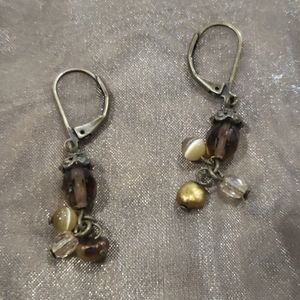 Cookie Lee Brown and Tan Earrings